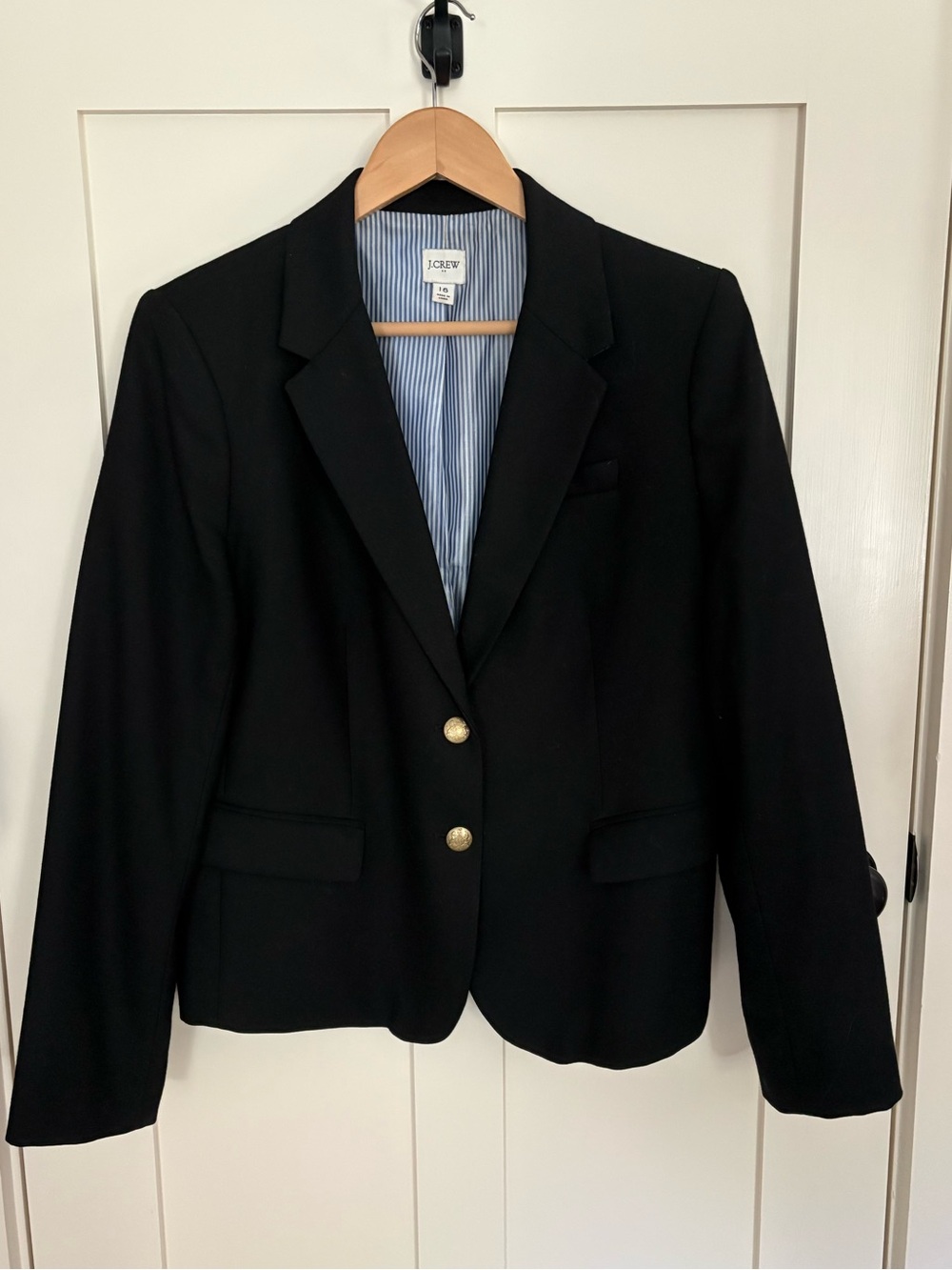 J. Crew Factory Black Blazer with Gold Buttons
